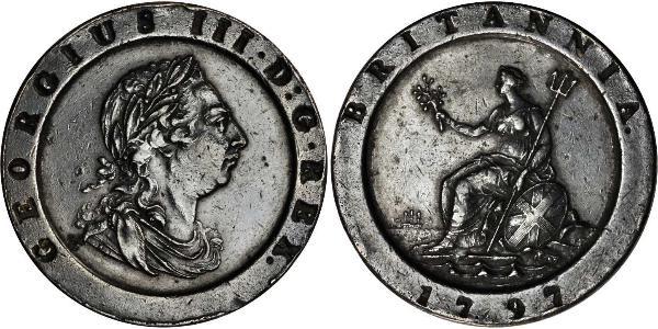 2 Penny Royaume de Grande-Bretagne (1707-1801) Cuivre George III (1738-1820)