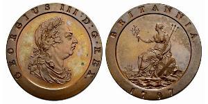 2 Penny Königreich Großbritannien (1707-1801) Kupfer Georg III (1738-1820)