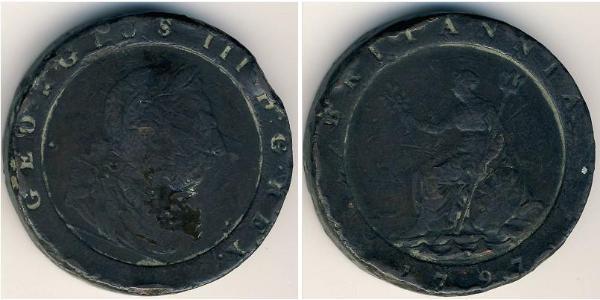 2 Penny Königreich Großbritannien (1707-1801) Kupfer Georg III (1738-1820)