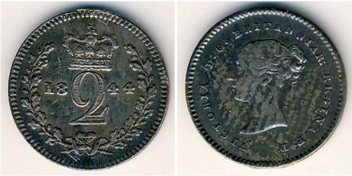 2 Penny Reino Unido Plata 