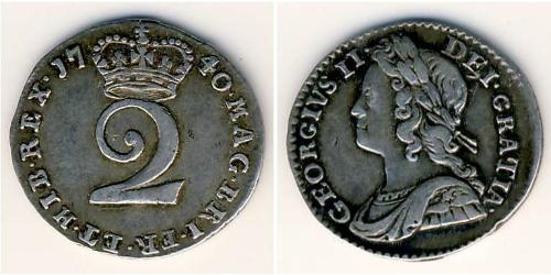 2 Penny Reino Unido Plata 