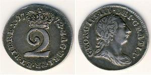 2 Penny Reino de Gran Bretaña (1707-1801) Plata Jorge III (1738-1820)