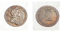 2 Penny Königreich England (927-1649,1660-1707) Silber Wilhelm III (1650-1702)