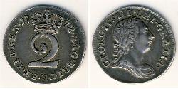 2 Penny Königreich Großbritannien (1707-1801) Silber Georg III (1738-1820)