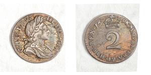 2 Penny Kingdom of England (927-1649,1660-1707) Silver William III (1650-1702)