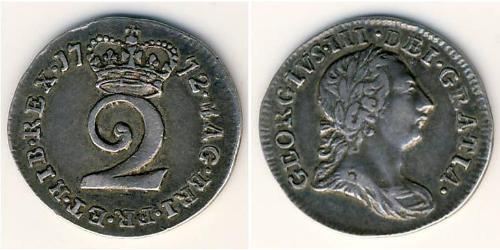 2 Penny Kingdom of Great Britain (1707-1801) Silver George III (1738-1820)