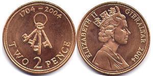 2 Penny Gibilterra  