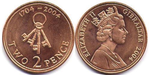 2 Penny Gibraltar  