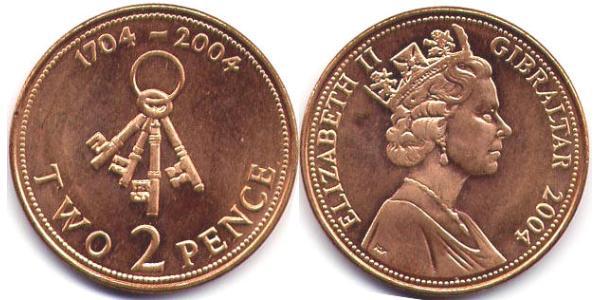 2 Penny Gibraltar  