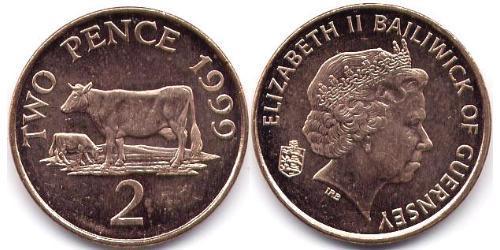 2 Penny Guernsey  Elizabeth II (1926-2022)