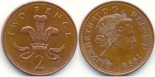 2 Penny Vereinigtes Königreich (1922-)  Elizabeth II (1926-2022)