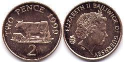 2 Penny 根西  伊丽莎白二世 (1926-2022)