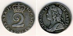 2 Penny 英国 銀 