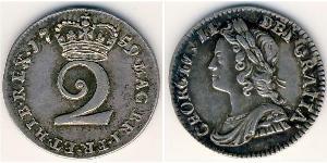 2 Penny 英国 銀 