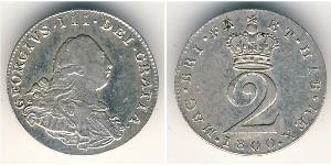 2 Penny 英国 銀 