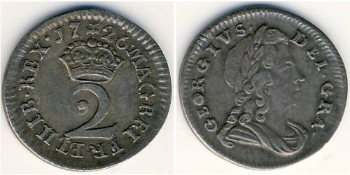 2 Penny 英国 銀 