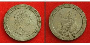 2 Penny 大不列顛王國 (1707 - 1800) 銅 喬治三世 (1738-1820)