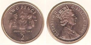 2 Penny Gibraltar 青铜 