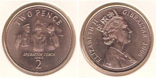 2 Penny Gibraltar 青铜 