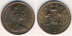 2 Penny 英国 青铜 