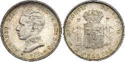 2 Peseta Kingdom of Spain (1874 - 1931) Argent Alfonso XIII of Spain (1886 - 1941)