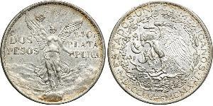 2 Peso Mexique (1867 - ) Argent 