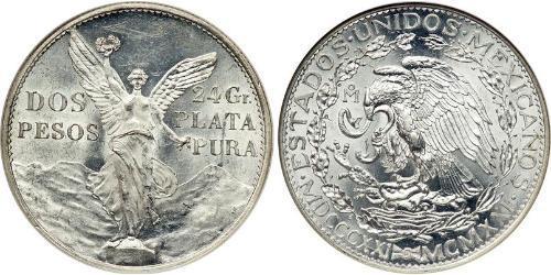 2 Peso Mexique (1867 - ) Argent 