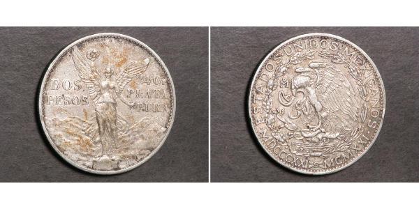 2 Peso Mexique (1867 - ) Argent 