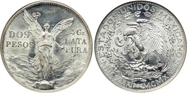 2 Peso Messico (1867 - ) Argento 