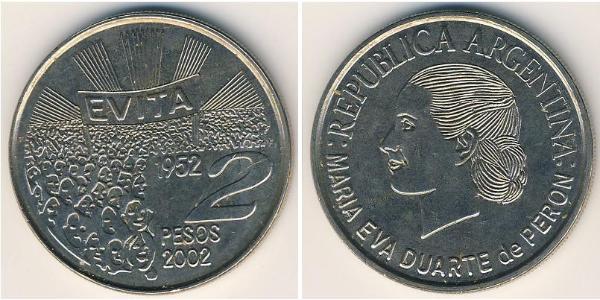 2 Peso Argentinien (1861 - ) Cuivre/Nickel 