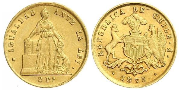 2 Peso Chile Gold 