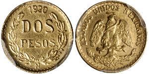 2 Peso Mexiko (1867 - ) Gold 