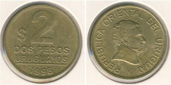2 Peso Uruguay Latón 