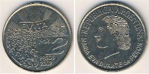 2 Peso República Argentina (1861 - ) Níquel/Cobre 