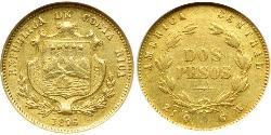 2 Peso Costa Rica Oro 