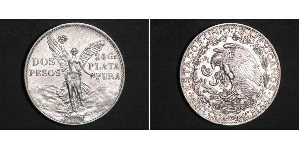 2 Peso México (1867 - ) Plata 