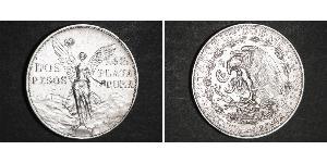 2 Peso Mexiko (1867 - ) Silber 