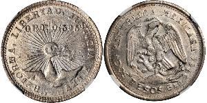 2 Peso Mexiko (1867 - ) Silber 