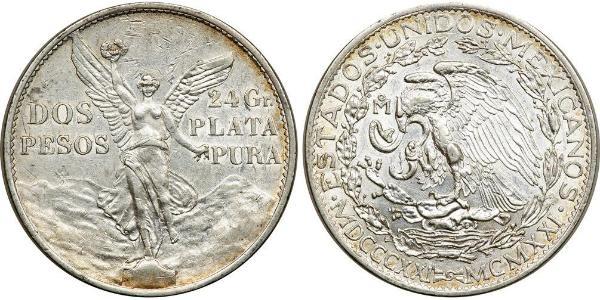 2 Peso Mexiko (1867 - ) Silber 