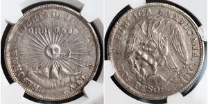 2 Peso United Mexican States (1867 - ) Silver 