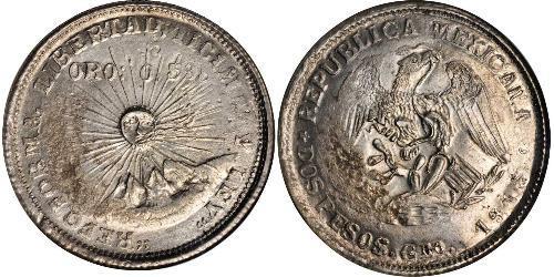 2 Peso United Mexican States (1867 - ) Silver 