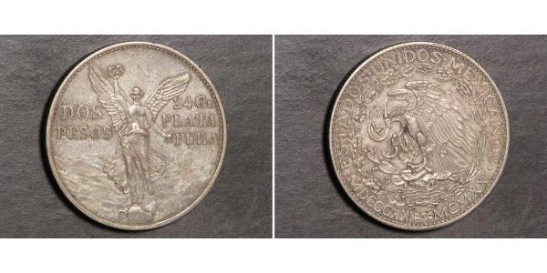 2 Peso United Mexican States (1867 - ) Silver 