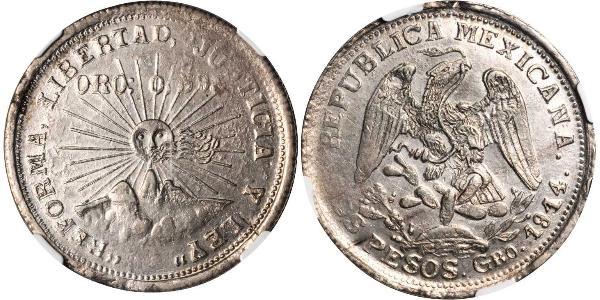 2 Peso United Mexican States (1867 - ) Silver 