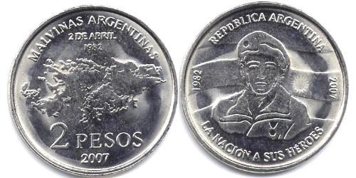 2 Peso República Argentina (1861 - )  