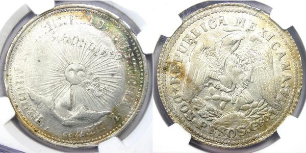 2 Peso 墨西哥 銀 