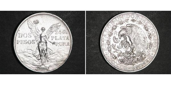2 Peso 墨西哥 銀 