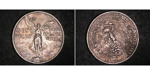 2 Peso 墨西哥 銀 