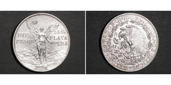 2 Peso 墨西哥 銀 