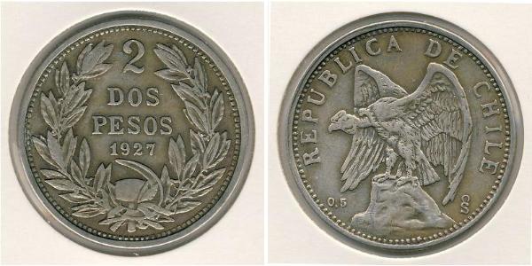 2 Peso 智利 銀 