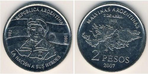 2 Peso 阿根廷 銅/镍 